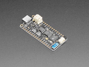 Angled shot of rectangular microcontroller.