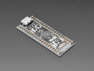 Angled shot of STM32F411 development board.