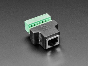 Angled shot of RJ-45 Plug Terminal Block.