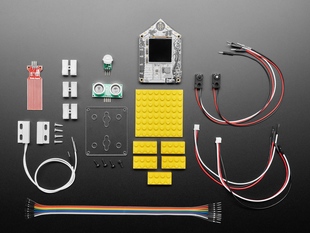 Top view of kit contents for AdaBox018 FunHouse