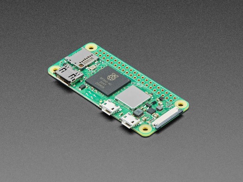 Angled shot of a Raspberry Pi Zero 2 W.