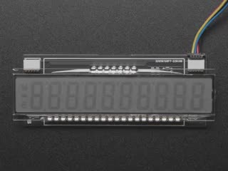 Video of long, skinny rectangular monochrome LCD display flashing between a row of "1,2,3,4,5,6,7,8,9,0" and "8,8,8,8,8,8,8,8,8,8"