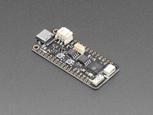 Angled shot of rectangular microcontroller.