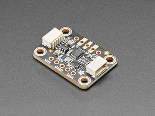 Angled shot of clock generator breakout board. 