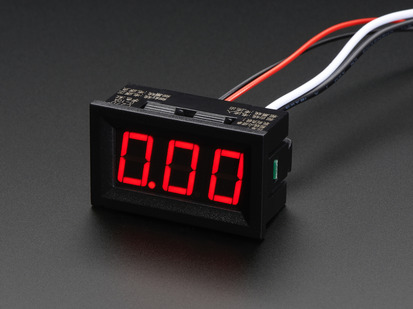 Angled shot of a Panel Current Meter reading 0.00.