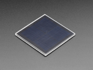 Angled shot of small, square solar panel.