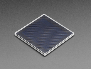 Angled shot of small, square solar panel.