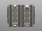 Overhead shot of black, rectangular doubler prototyping board.