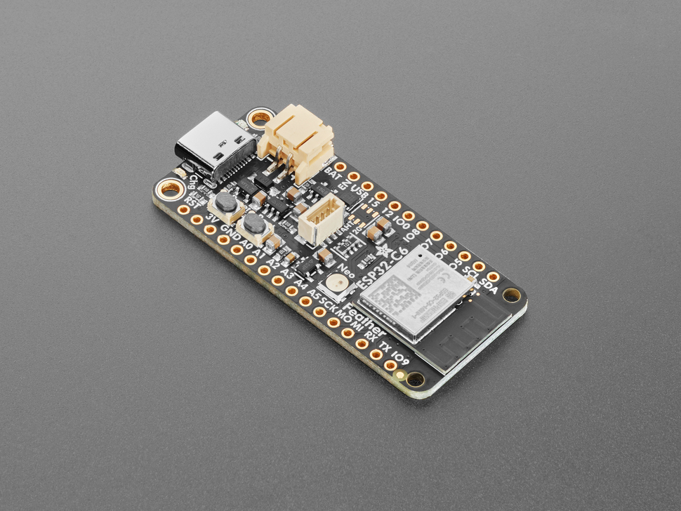 Angled shot of rectangular dev board.