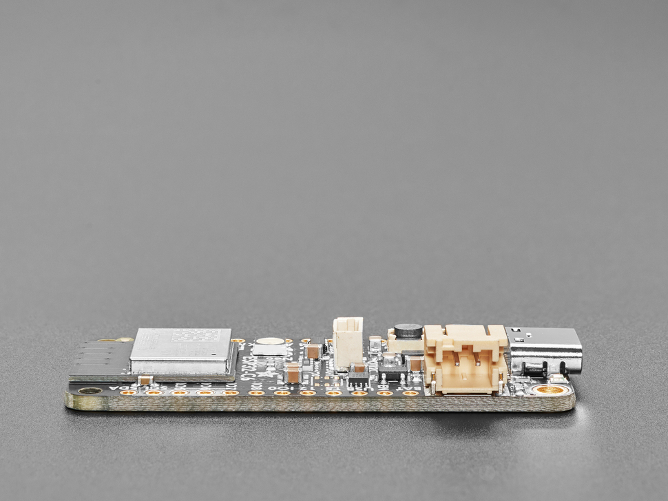 Side profile shot of dev board.