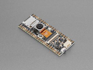 Angled shot of long, rectangular, camera breakout board.