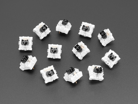 Twelve scattered half-height key switches.