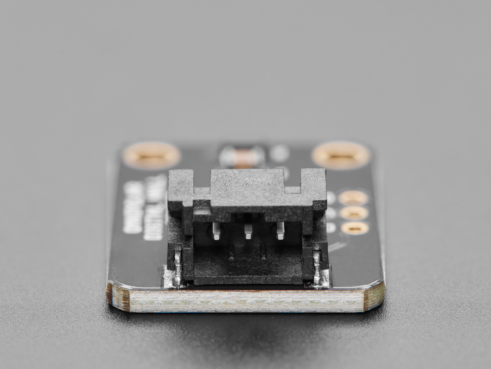 Close-up of JST-PH 3-pin connector on PCB.