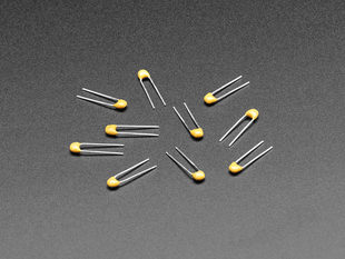 10 pack of 0.1uF through hole ceramic capacitors 