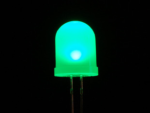 Single large LED lit up green