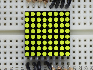 Miniature 8x8 Yellow-Green Led Matrix.