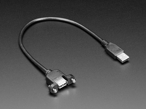 Panel Mount USB Cable - A Male to A Female