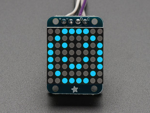 Adafruit Mini 8x8 LED matrix w/I2C Backpack- Blue.