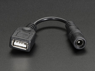 USB A Jack to 5.5/2.1mm jack adapter